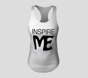 white tank top that says "Inspire Me"